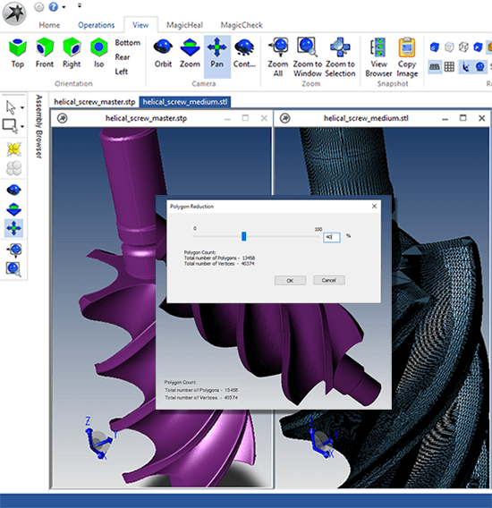 CAD to STL Optimization and Polygon Reduction