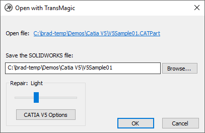 Open with TransMagic Dialog