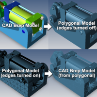 Can I convert polygonal models to CAD models?
