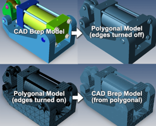 Can I convert polygonal models to CAD models?